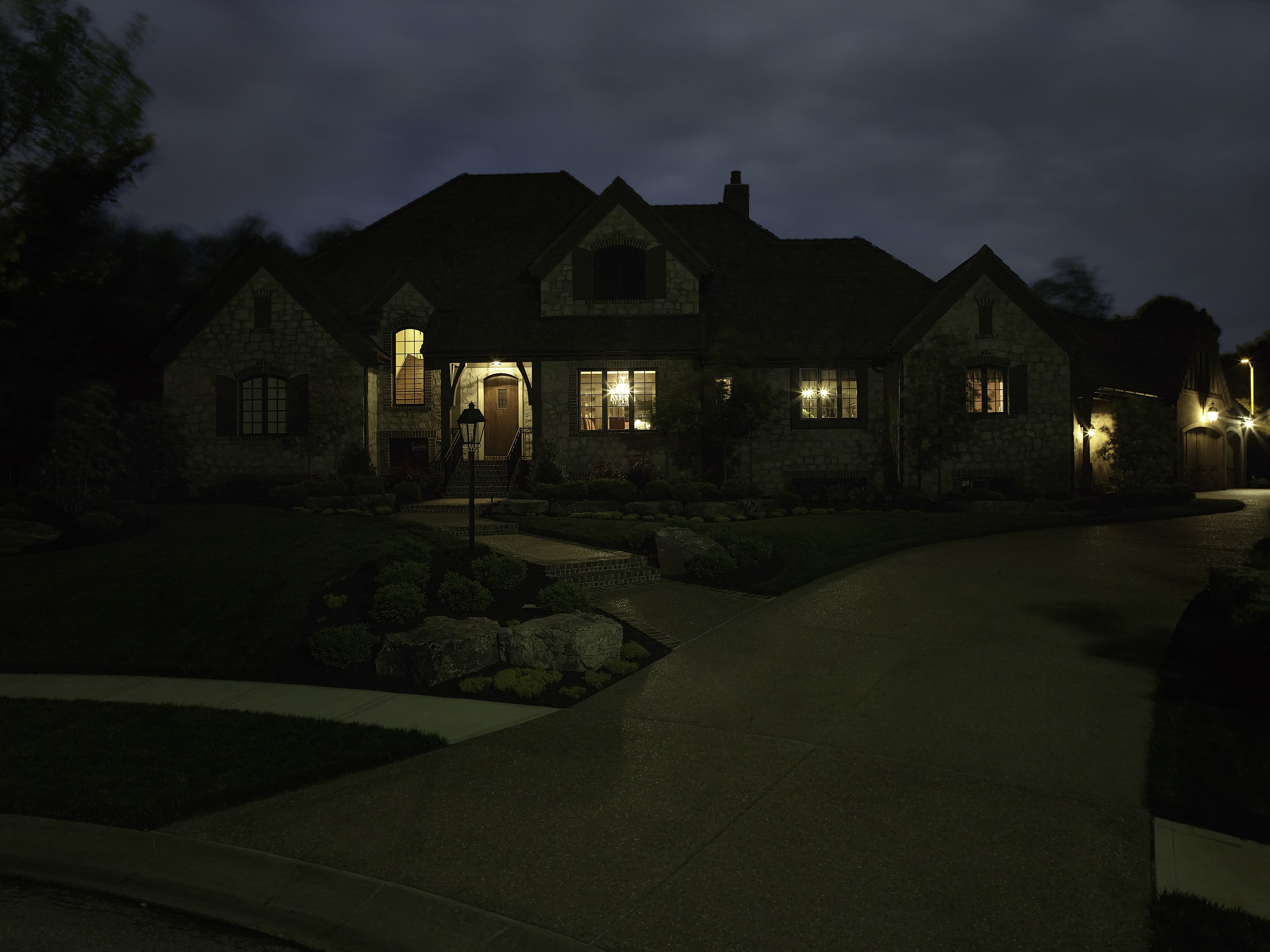 Before image of home with lighting